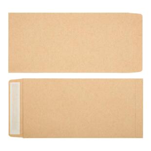 金蝶空白牛皮纸信封中式自带封口粘胶加厚无字空白装现金钱袋双面胶信封发票据工资袋专用信封袋3/5/7/9号