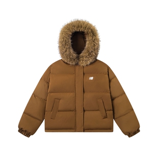 SREK加厚保暖情侣面包服棉服冬季新款男女情侣可拆卸毛领厚外套