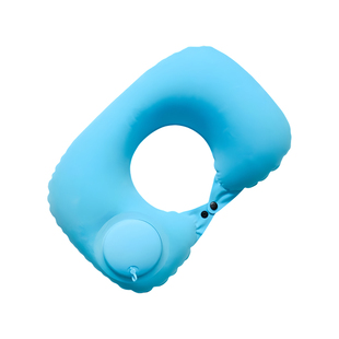 充气U型枕便携收纳按压式旅行护颈U型枕旅游乘车脖枕护颈睡觉神器