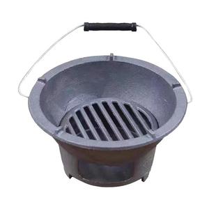 铸铁碳炉取暖碳炉子烧木炭火锅煲汤打边炉铸铁炉小炭炉户外烧烤炉