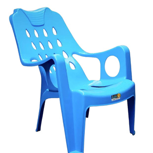 超厚加固加高塑料可靠头靠背椅午睡休闲椅扶手椅可靠背躺椅沙滩椅