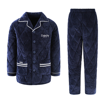 浪漫媚影爸爸妈妈珊瑚绒夹棉睡衣