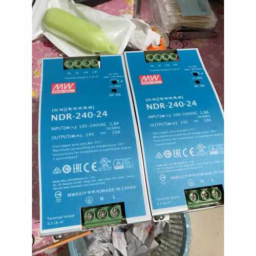 议价明纬电源NDR24024实物图两台成色新适用