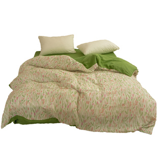 迷路森林 原创郁金香a类高端双层纱全棉被套单件纯棉单被罩可定做