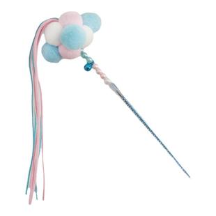 网红逗猫棒猫玩具毛球仙女逗猫棒耐咬耐用长杆自嗨手工猫咪玩具棒