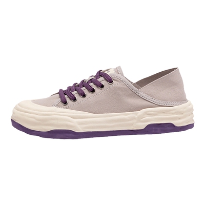 【达芙妮帆布鞋】两穿一脚蹬板鞋