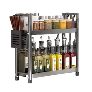 调料置物架窄款厨房调料架子台面小型油盐酱醋调味料品收纳架灶台