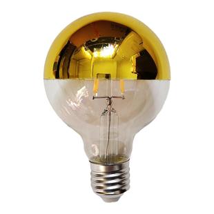 爱迪生灯丝半电镀银色无影LED灯泡镜面反射装饰氛围灯E14E27螺口