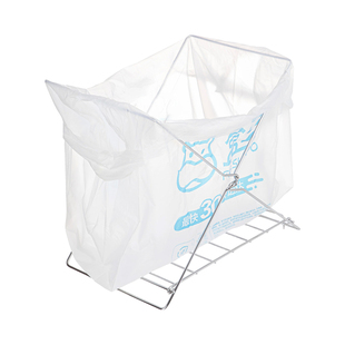 霜山不锈钢垃圾架家用购物袋支撑架大开口塑料袋固定架可折叠支架