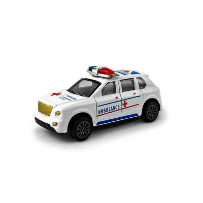 警车中性回力合金玩具