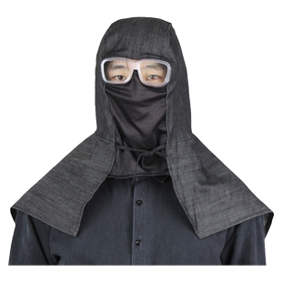 防尘帽男牛仔披肩帽搬运打磨工作耐用透气防灰工业粉尘劳保披风帽