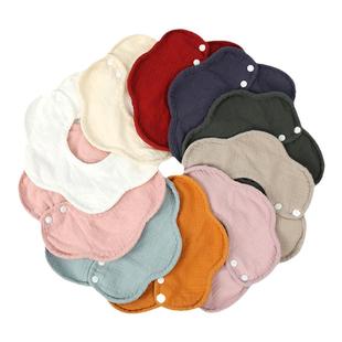 纱布婴儿花瓣围嘴纯棉宝宝口水巾纯棉防水秋冬加厚A类新生儿围兜