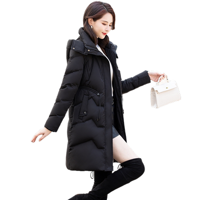 白鸭绒中长款外套时尚洋气