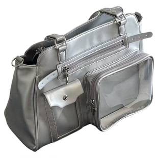 官方正品原创痛包日常百搭斜挎透明大食量二次元娃包内有暗格藏灯