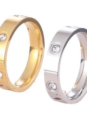 情侣戒指男女ins风简约小众饰品