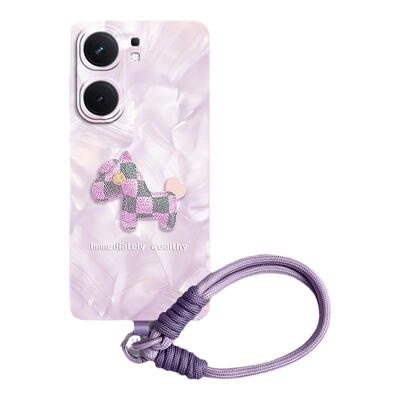 发财小马！带防丢挂绳液态硅胶壳