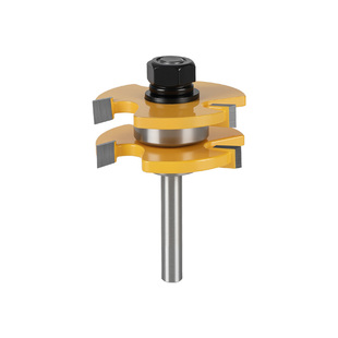 木工三齿T型榫合刀开槽刀地板拼接公母刀修边雕刻机钨钢刀头拼板