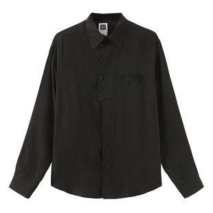 谢欣同款原创DANCE系列Soft 款舒适垂坠衬衫长裤铜氨丝黑色男女款