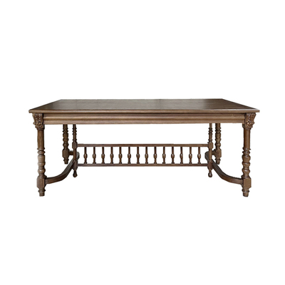 缀之林方形实木复古工厂餐桌椅