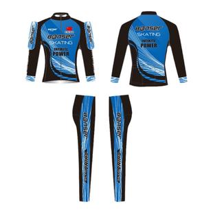 儿童速滑服夏季新款中国国旗短道爪绒滑冰服比赛服成人训练轮滑服