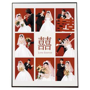 高级相框定制照片组合相框婚纱照相框摆件挂墙多宫格相框照片打印