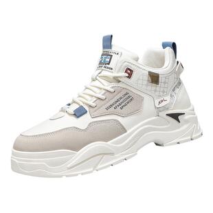 帆布高帮男鞋冬季运动休闲厚底户外登山工作工地耐磨老爹劳保潮鞋