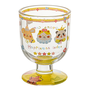 可爱高脚杯果汁水杯啤酒杯家用玻璃杯冷饮甜品杯高颜值创意ins风