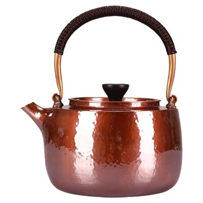 御音茶坊复古紫铜一片造烧水壶