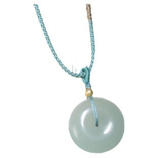 珪宝和田玉青白玉晴水色平安扣吊坠天然玉石男女宝宝款玉佩玉项链