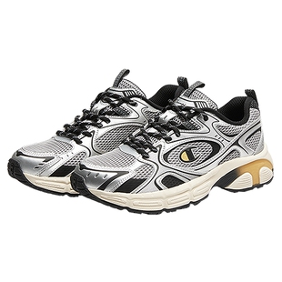 Champion冠军跑鞋2026春季新款女潮流银色老爹鞋男时尚休闲运动鞋