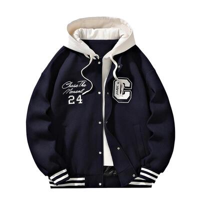 【新品】假两件外套男春秋季夹克