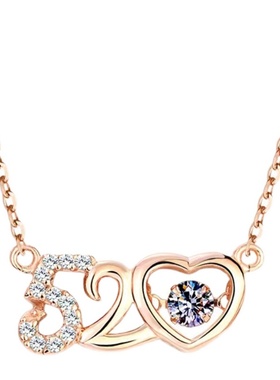 520项链女纯银锁骨链宝石日韩