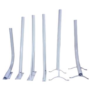 路灯挑臂灯杆支架弯杆LED灯头抱电线杆吸墙户外防锈镀锌管1米抱杆