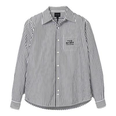 【新年特惠】MARC JACOBS/莫杰 STRIPED SHIRT 纯棉黑白条纹衬衫