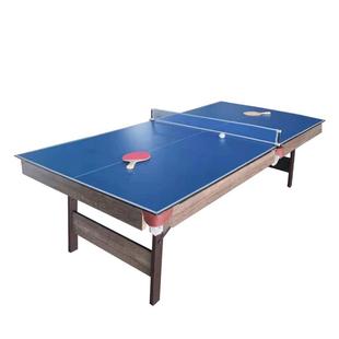 台球桌家用折叠三合一成人乒乓球台餐桌办公桌多功能中黑八桌球台