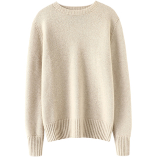 启超看不厌穿不腻！两色屯起色彩羊绒衫女纯羊绒毛衣加厚圆领宽松