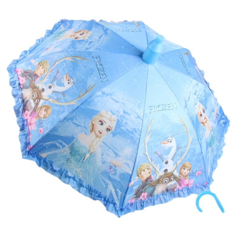 小雨伞遮阳爱莎小学生卡通黑胶