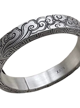 手工祥云手镯男女四方镯子