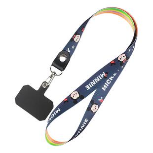 米老鼠固定垫片手机挂绳卡通手机链手机壳挂绳透明夹片女挂脖吊绳