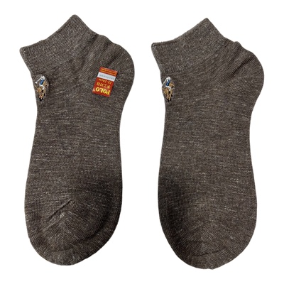 POLO春秋纯棉糖果色无骨短袜女