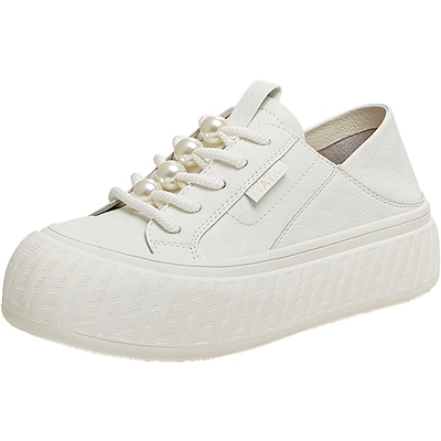 TATA他她薄款小白鞋女款2025春季新款透气板鞋女休闲鞋子CT701BM5