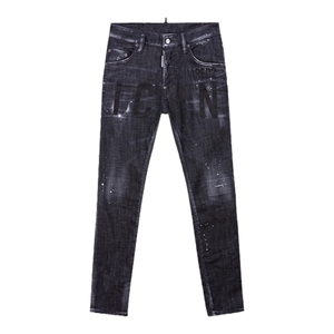 DSQUARED2 早秋系列男士仿旧修身显瘦ICON系列黑色休闲牛仔裤