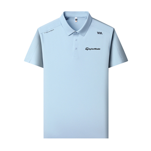 泰勒梅高尔夫球服夏季男短袖翻领POLO衫白色吸湿排汗速干运动T恤