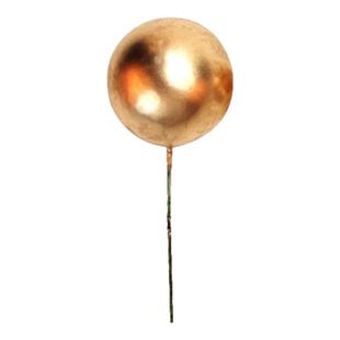 10个蛋糕装饰金色系圆球插件许愿球插牌镜面球金球母亲节装扮摆件