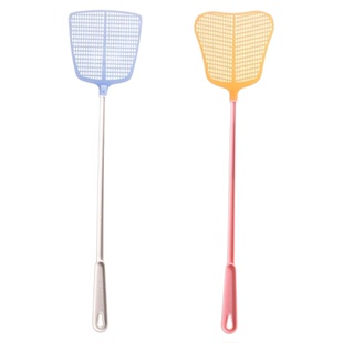 茶花苍蝇拍大号加长加厚塑料蚊子拍质量好的蝇子拍长柄款熟胶不烂