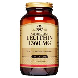 solgar美国进口大豆卵磷脂软胶囊软磷脂lecithin1360mg中老年成人