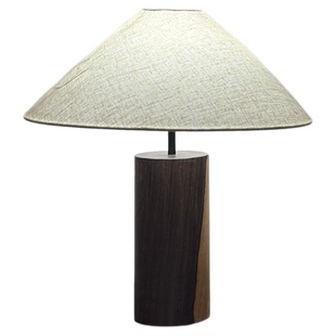 创意中古风黑檀木大尺寸实木台灯意式法式北欧美式诧寂客厅餐厅