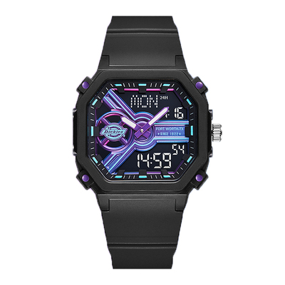 Dickies爆炸酷男女科技感方手表