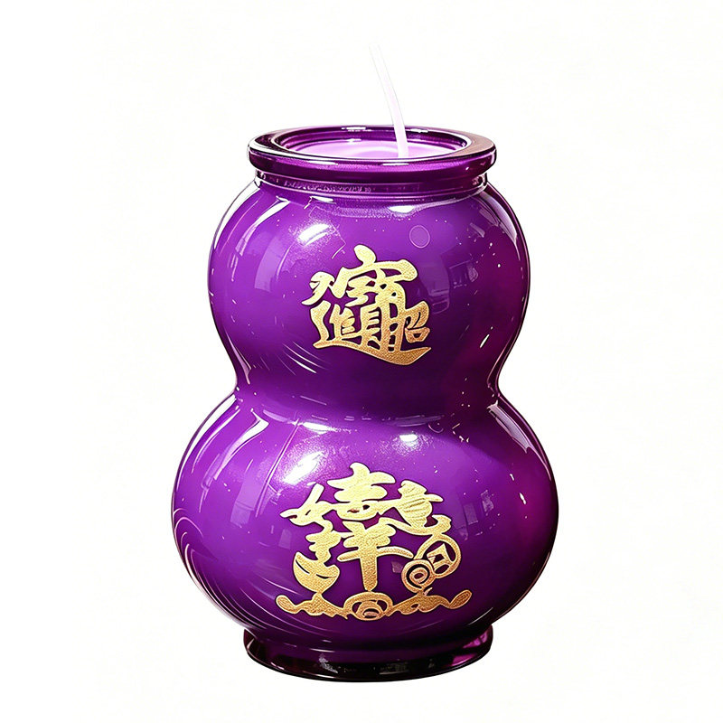 玻璃杯葫芦植物酥油灯防风无烟