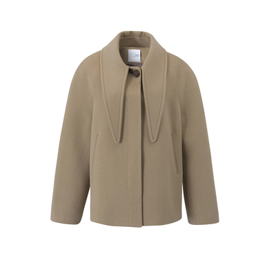 韩国小众品牌简约气质毛呢外套